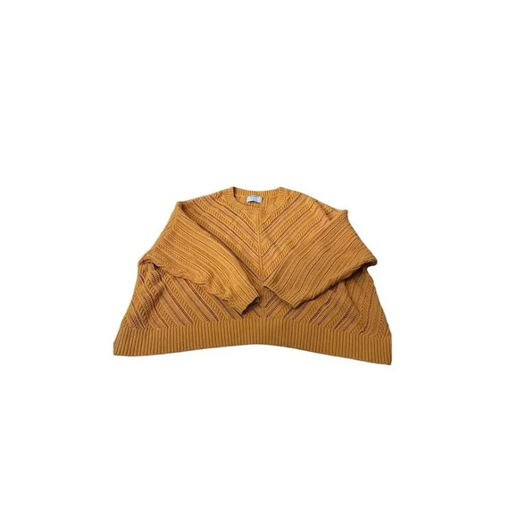 Old Navy Women's 3X Orange Chevron Cropped Open-Knit Sweater Pullover - Picture 1 of 3